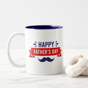 Caneca De Café Em Dois Tons Dia de os pais