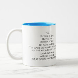 Caneca De Café Em Dois Tons Dia de os pais Cão