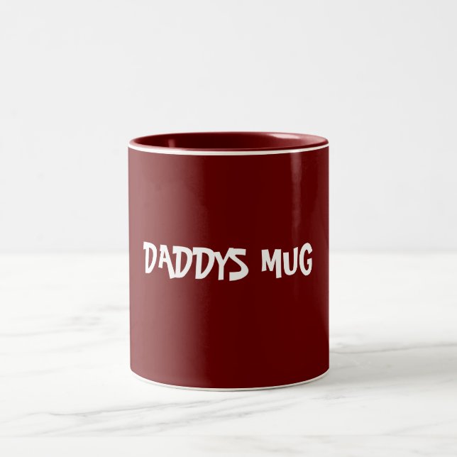 Caneca De Café Em Dois Tons dia de os pais "Daddys Mug" (Centro)