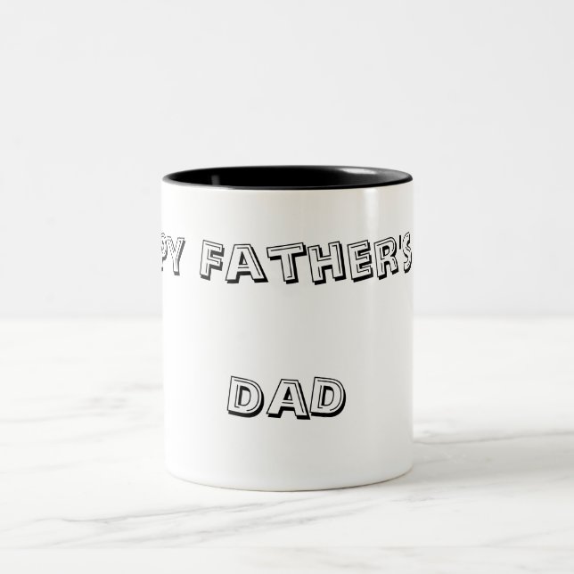 Caneca De Café Em Dois Tons Dia de os pais Feliz (Centro)