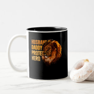 Caneca De Café Em Dois Tons Dia de os pais Herói do Protetor do Pai Marido