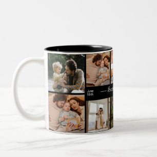 Caneca De Café Em Dois Tons Dia de os pais personalizado do melhor Pai de 9 fo