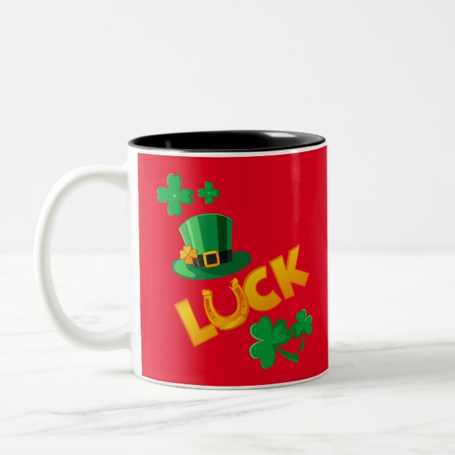 CANECA DE CAFÉ EM DOIS TONS DIA DE SÃO PATRÍCIO (Esquerda)
