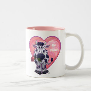 Caneca De Café Em Dois Tons Dia dos namorados da vaca