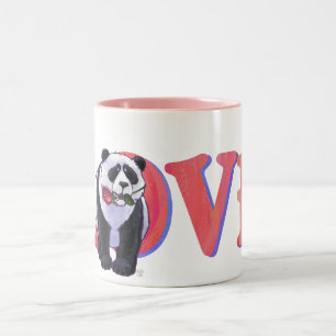 Caneca De Café Em Dois Tons Dia dos Namorados do Panda