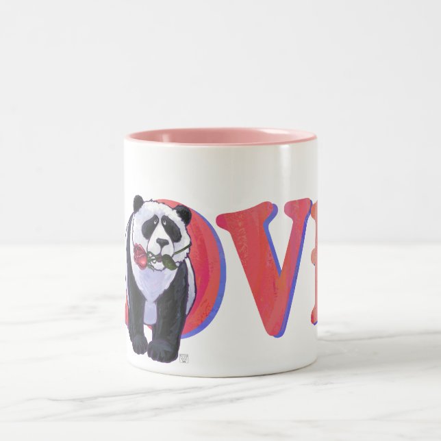Caneca De Café Em Dois Tons Dia dos Namorados do Panda (Centro)