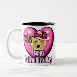 Caneca De Café Em Dois Tons Dia dos Namorados Goldendoodle
