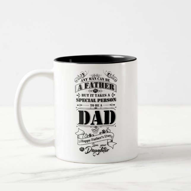 Caneca De Café Em Dois Tons Dia dos Pais (Esquerda)