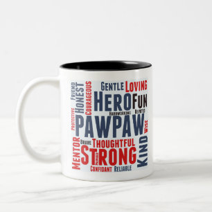 Caneca De Café Em Dois Tons Dia dos pais do PawPaw