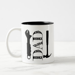 Caneca De Café Em Dois Tons Dia dos Pais Ferramentas do Papai