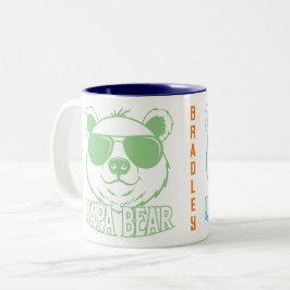 Caneca De Café Em Dois Tons Dia dos Pais | PaBear | COROSO | NOME