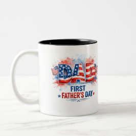 Caneca De Café Em Dois Tons Dia dos Pais Patriótico