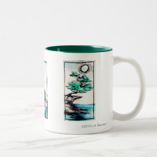 Caneca De Café Em Dois Tons Dia e noite