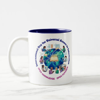 Caneca De Café Em Dois Tons Dia Internacional do Acesso Universal à Informação