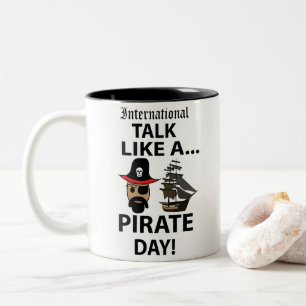 Caneca De Café Em Dois Tons Dia Internacional do Pirata