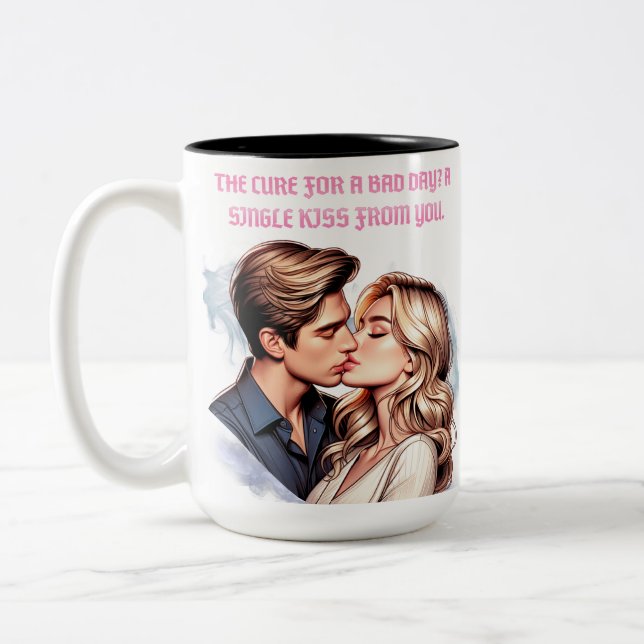 Caneca De Café Em Dois Tons Dia Mau (Esquerda)