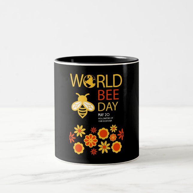Caneca De Café Em Dois Tons Dia Mundial do Mel 20 de maio (Centro)