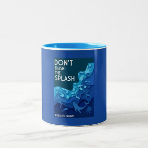 Caneca De Café Em Dois Tons Dia Mundial do Oceano