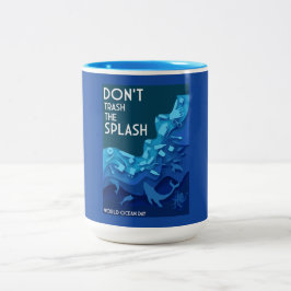 Caneca De Café Em Dois Tons Dia Mundial do Oceano