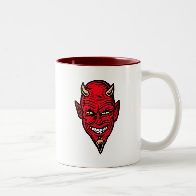 Caneca De Café Em Dois Tons diabo (Direita)