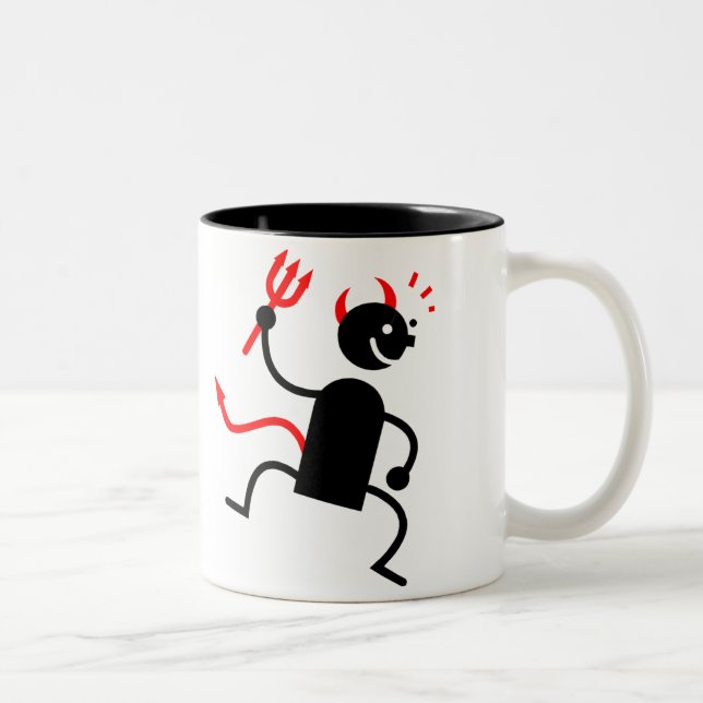 Caneca De Café Em Dois Tons Diabo (Direita)