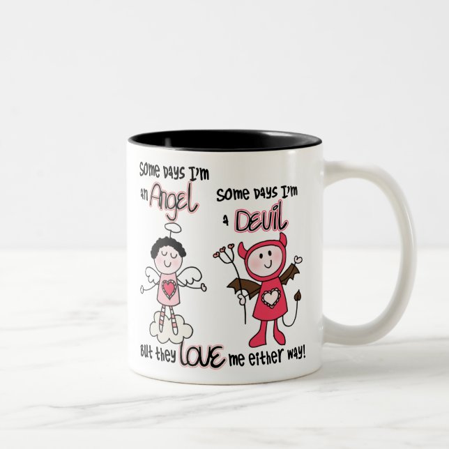 Caneca De Café Em Dois Tons Diabo do anjo (Direita)
