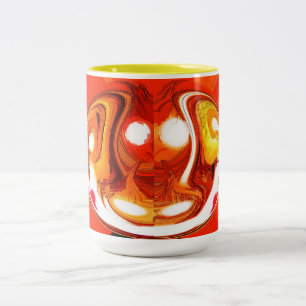 Caneca De Café Em Dois Tons Diabo do fogo
