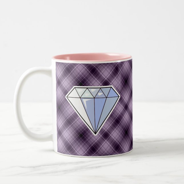 Caneca De Café Em Dois Tons Diamante roxo (Esquerda)