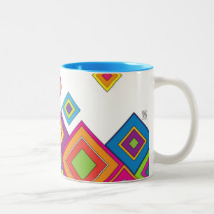 Caneca De Café Em Dois Tons Diamantes de ModernRetro
