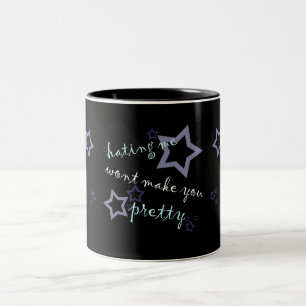 Caneca De Café Em Dois Tons diar-me não o fará bonito