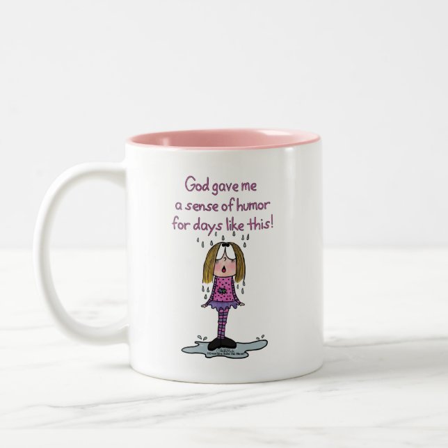 Caneca De Café Em Dois Tons Dias de Chuva (Esquerda)