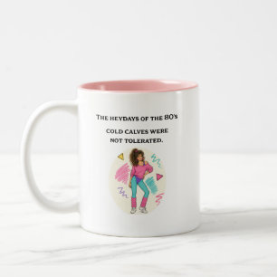 Caneca De Café Em Dois Tons Dias de Glória dos Anos 80 - Bezerros Frios Não Er