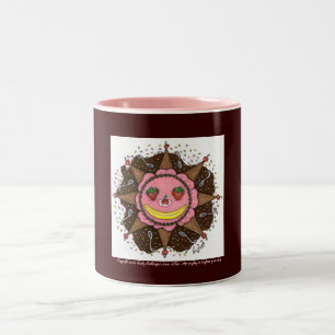 Caneca De Café Em Dois Tons Dias de Sun da morango - dois tonificam a caneca