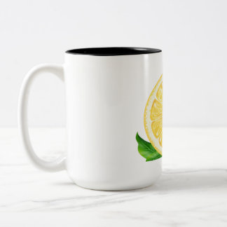 Caneca De Café Em Dois Tons Dias Frescos de Limão
