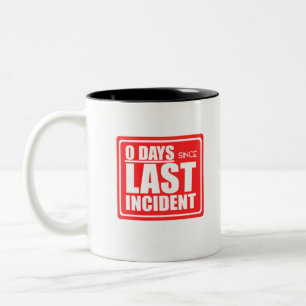 Caneca De Café Em Dois Tons Dias zero desde o último incidente