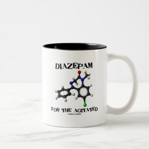 Caneca De Café Em Dois Tons Diazepam para o Agitated (molécula química)