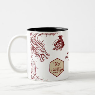 Caneca De Café Em Dois Tons Dice Celtic Dragon DND RPG DM Gift