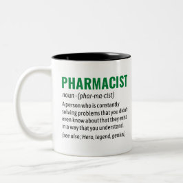 Caneca De Café Em Dois Tons Dicionário Farmacêutico Engraçado Definição, Farmá