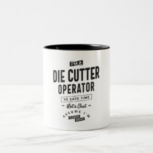 Caneca De Café Em Dois Tons Die Cutter Operator