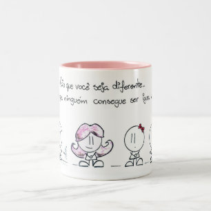 Caneca De Café Em Dois Tons Diferente