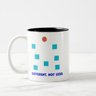 Caneca De Café Em Dois Tons Diferente, Não Menos Ilustração de Formas Inclusi