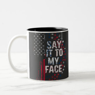 Caneca De Café Em Dois Tons Diga Isso À Minha Campanha Face Kamala Harris 2024