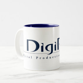 Caneca De Café Em Dois Tons DigiPro_Logo_Mug