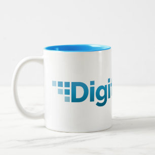 Caneca De Café Em Dois Tons DigitalNote Invertido Cores de Café de Dois Tons