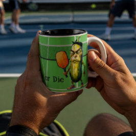 Caneca De Café Em Dois Tons Dill Engraçado ou Morra