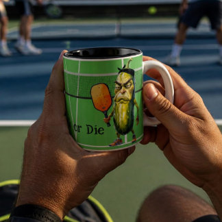 Caneca De Café Em Dois Tons Dill Engraçado ou Morra