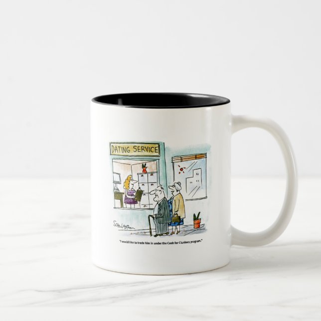 Caneca De Café Em Dois Tons Dinheiro para Depositados (Direita)