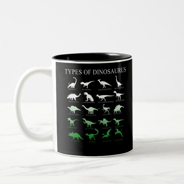 Caneca De Café Em Dois Tons dinossauro (Esquerda)