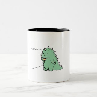 Caneca De Café Em Dois Tons Dinossauro Cento Personalizado Nome Personalizado 