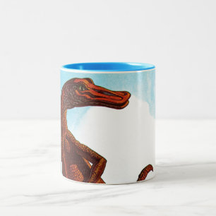 Caneca De Café Em Dois Tons Dinossauro do Hadrosaurus